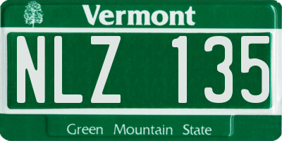 VT license plate NLZ135