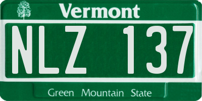 VT license plate NLZ137