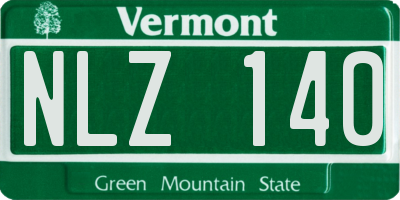 VT license plate NLZ140