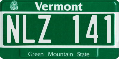VT license plate NLZ141