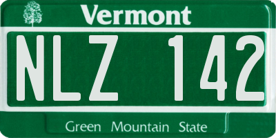 VT license plate NLZ142