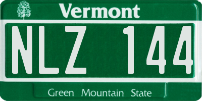 VT license plate NLZ144