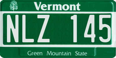 VT license plate NLZ145