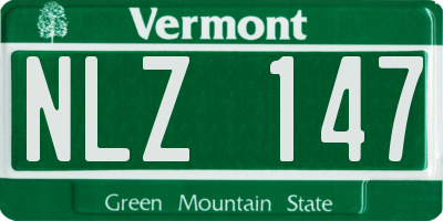 VT license plate NLZ147