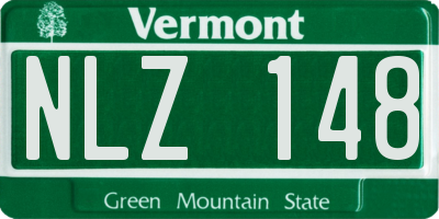 VT license plate NLZ148