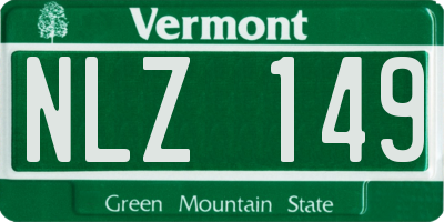 VT license plate NLZ149