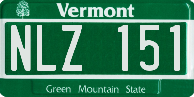 VT license plate NLZ151