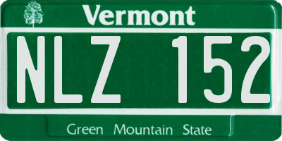 VT license plate NLZ152