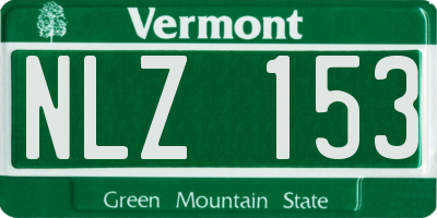VT license plate NLZ153