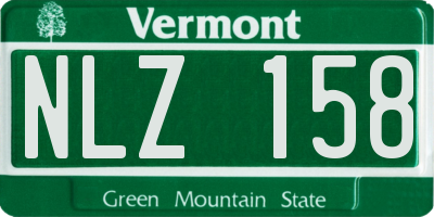 VT license plate NLZ158