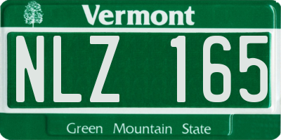 VT license plate NLZ165