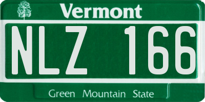 VT license plate NLZ166