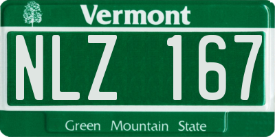 VT license plate NLZ167