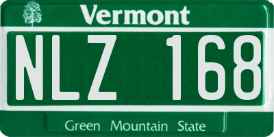 VT license plate NLZ168