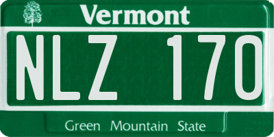 VT license plate NLZ170