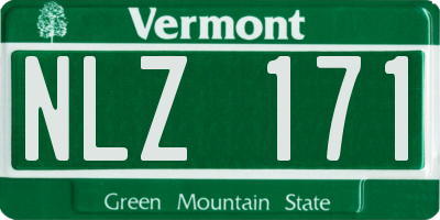 VT license plate NLZ171