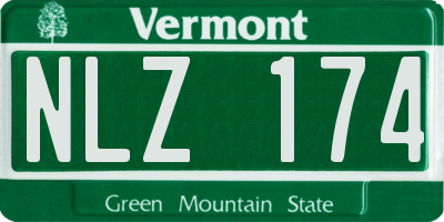 VT license plate NLZ174