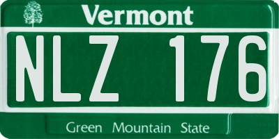 VT license plate NLZ176