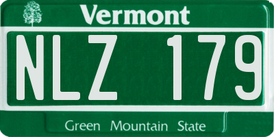 VT license plate NLZ179