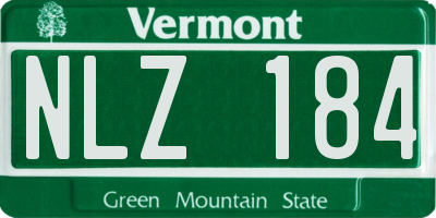 VT license plate NLZ184