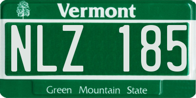 VT license plate NLZ185