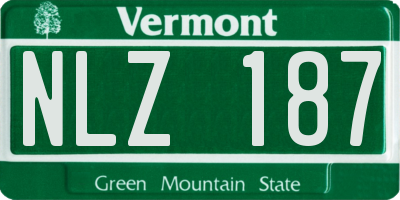 VT license plate NLZ187