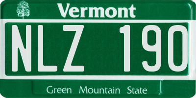 VT license plate NLZ190