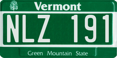 VT license plate NLZ191