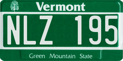 VT license plate NLZ195