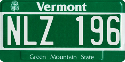 VT license plate NLZ196