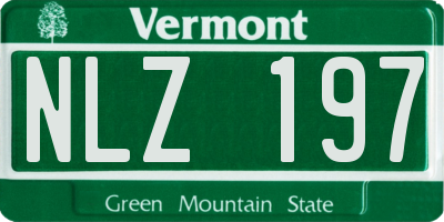 VT license plate NLZ197