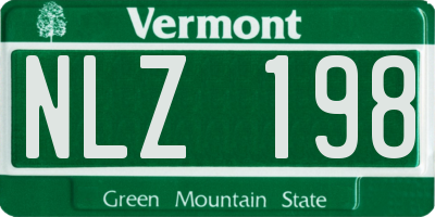 VT license plate NLZ198