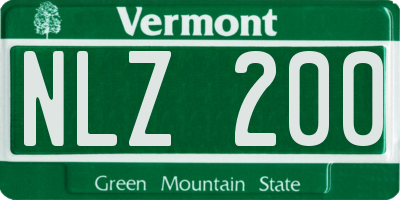 VT license plate NLZ200