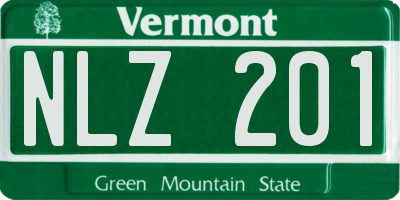 VT license plate NLZ201
