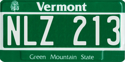 VT license plate NLZ213