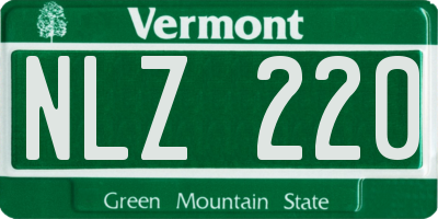 VT license plate NLZ220