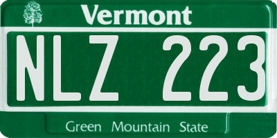 VT license plate NLZ223