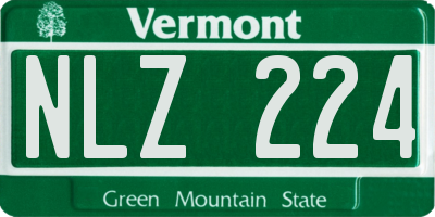 VT license plate NLZ224