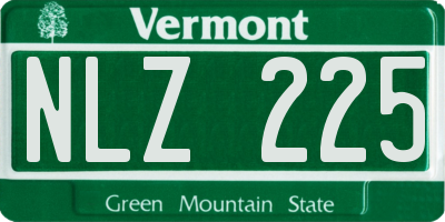 VT license plate NLZ225