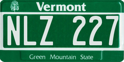 VT license plate NLZ227