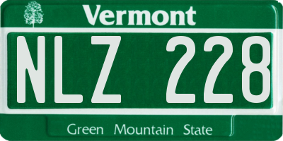 VT license plate NLZ228