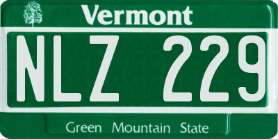 VT license plate NLZ229