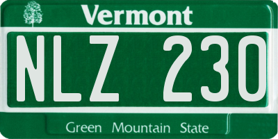 VT license plate NLZ230