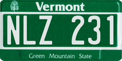 VT license plate NLZ231