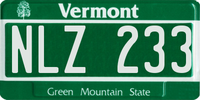VT license plate NLZ233