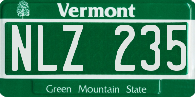 VT license plate NLZ235