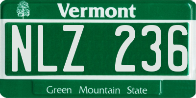 VT license plate NLZ236