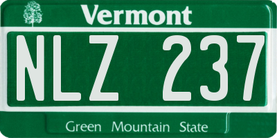 VT license plate NLZ237