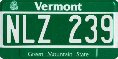 VT license plate NLZ239