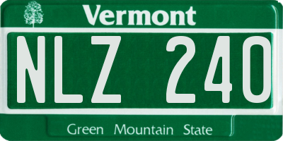 VT license plate NLZ240